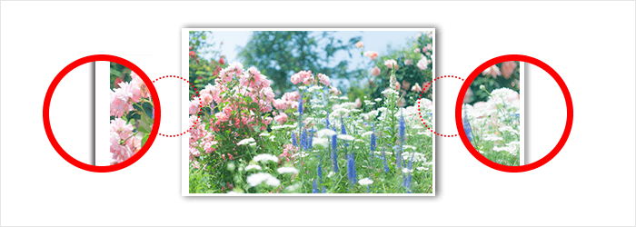 断裁ずれが目立ちやすいデザイン