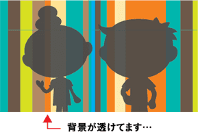 背景が透けているイメージ