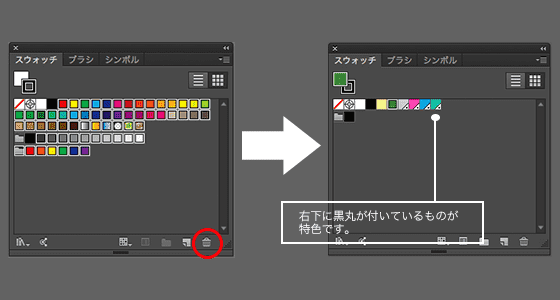 スウォッチの削除