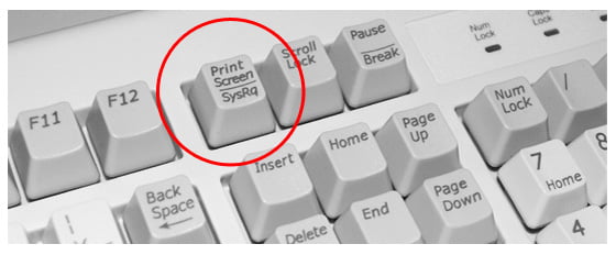 「PrintScreen」キー