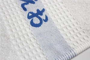 ワッフル織りタオル