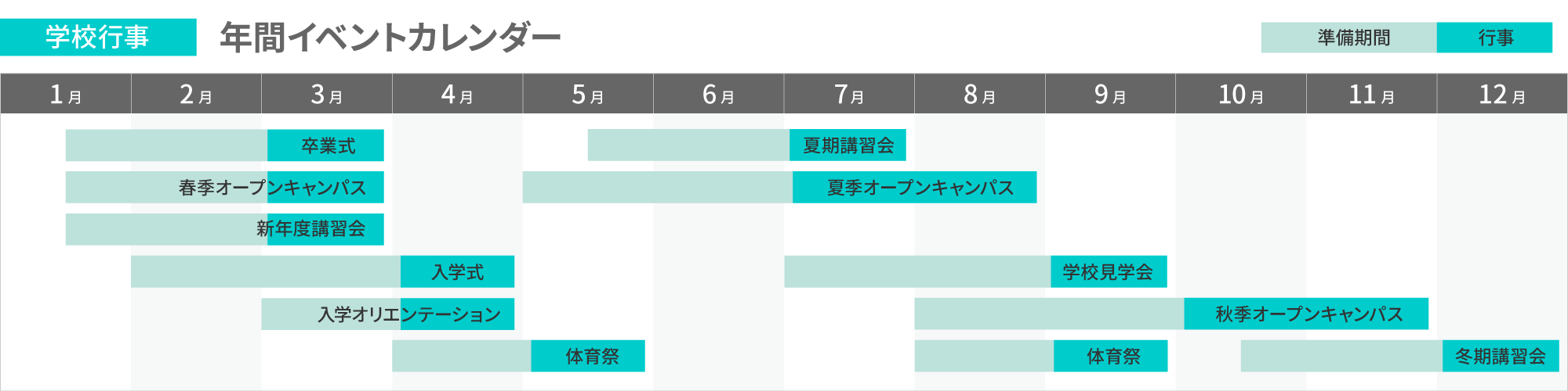 年間イベントカレンダー【学校編】